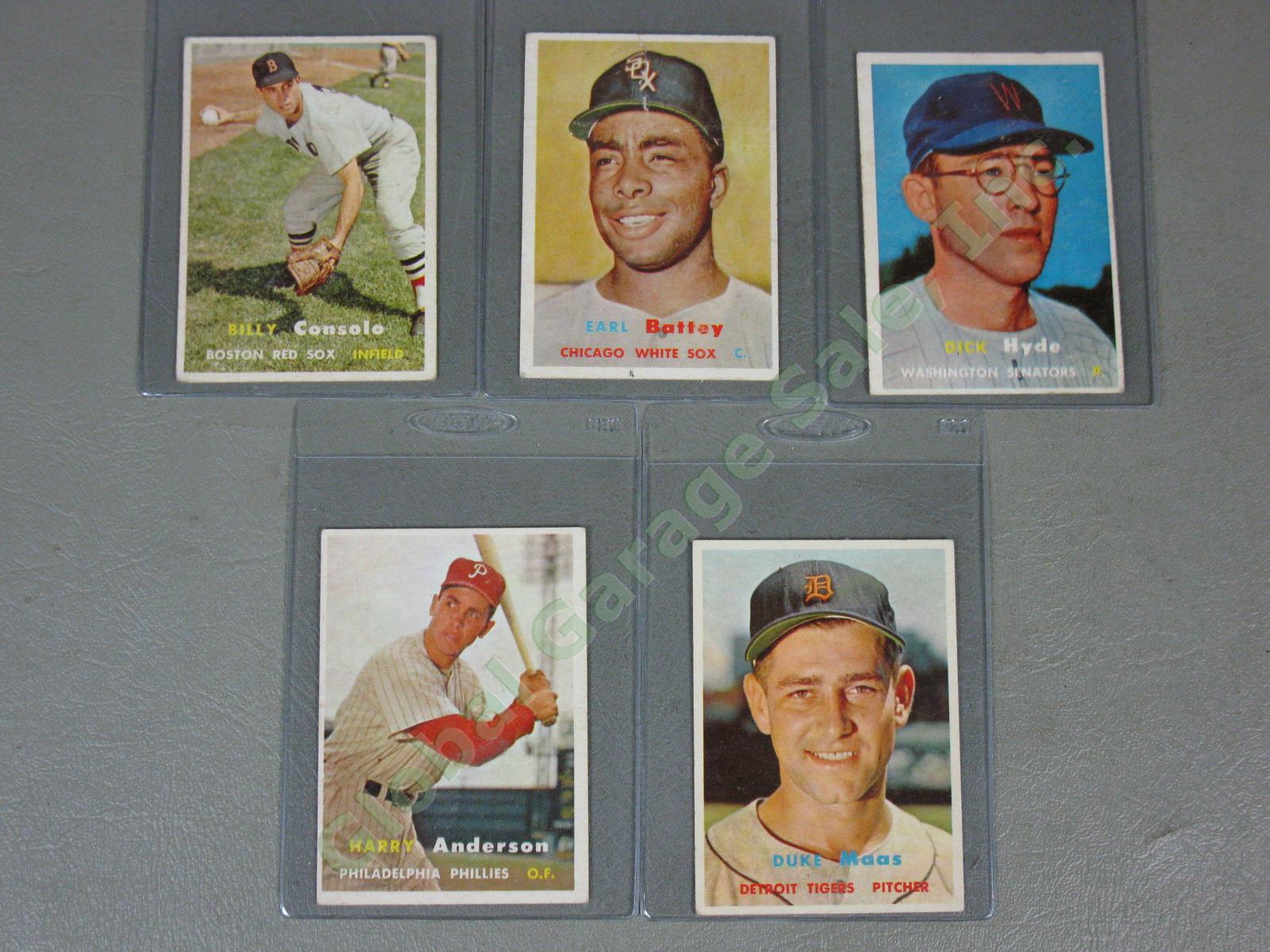 141 Vtg Topps 1957 Baseball Card Lot Vic Wertz Mickey Vernon Pizarro NO DUPES! 18