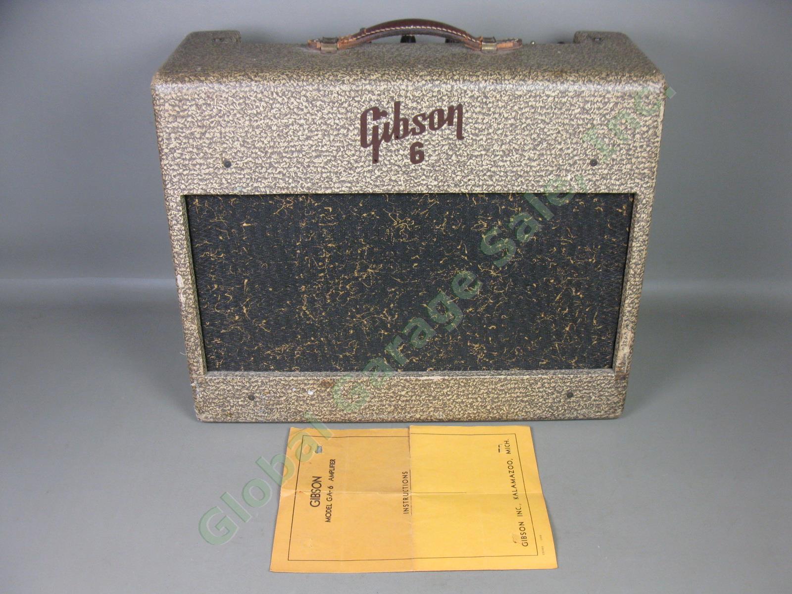 Rare Vtg 1950s Gibson GA-6 Tube Guitar Amp Amplifier Just Restored! New Parts!