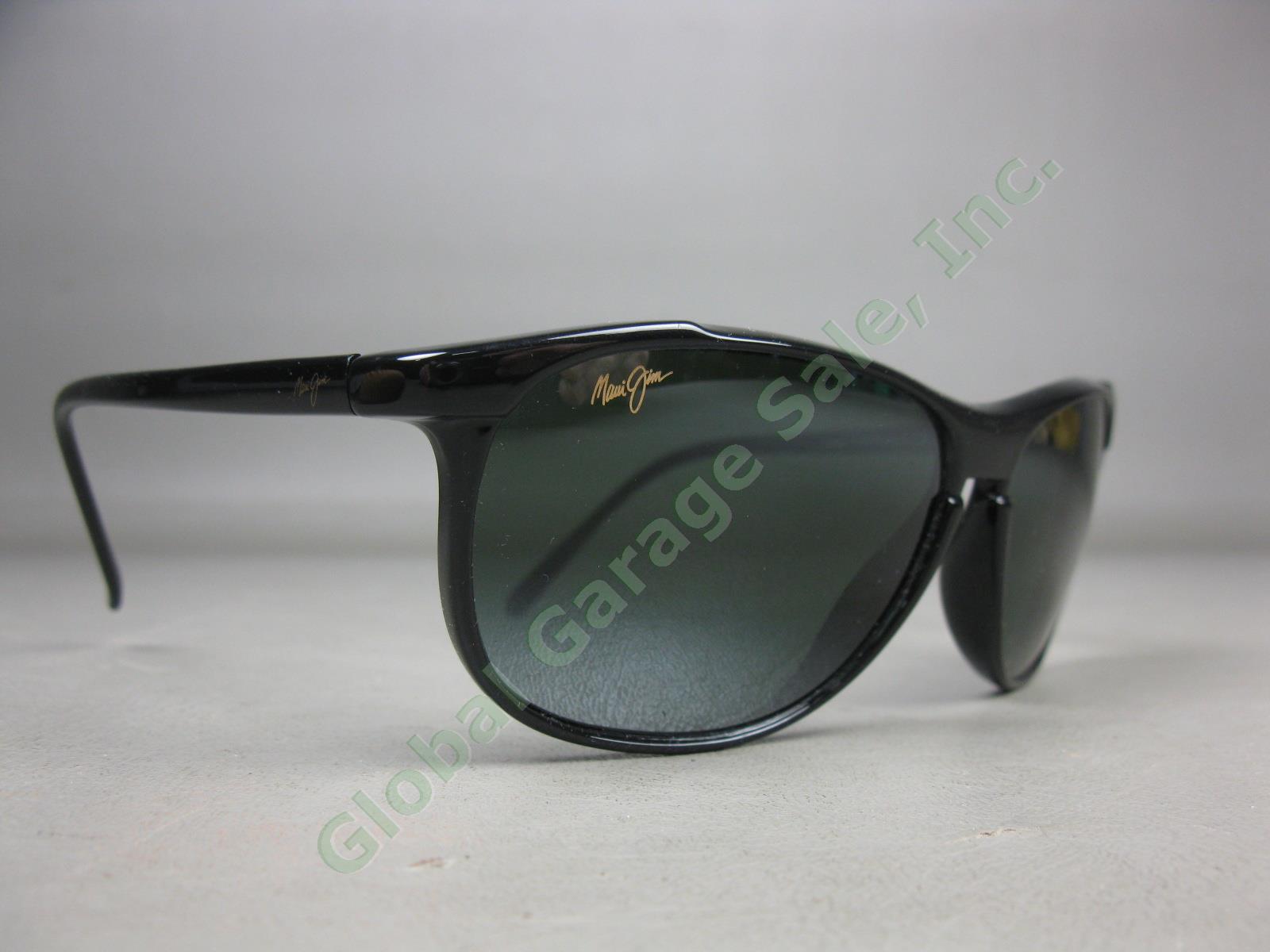 Maui Jim Voyager MJ178-02II 60/15-135 Polarized Lens Black Frame Sunglasses Lot 1