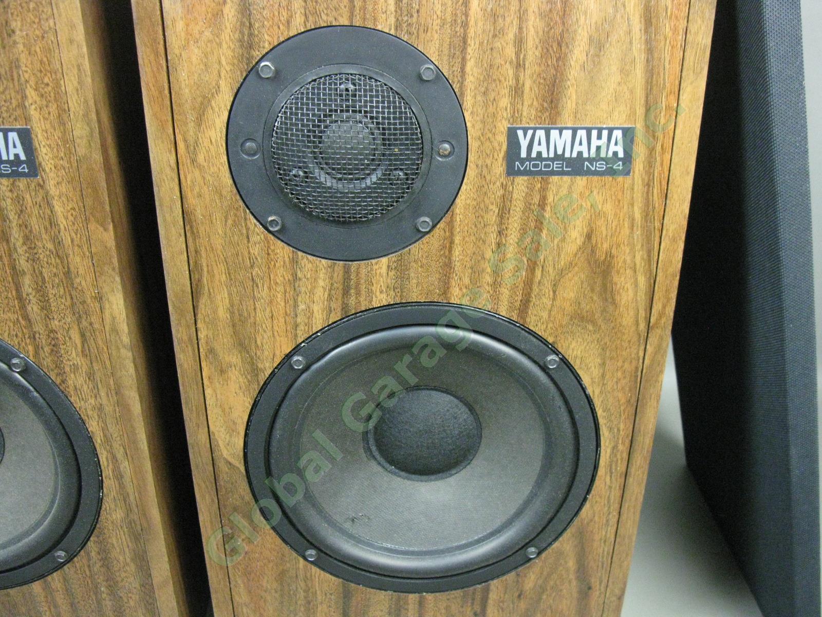 Vtg Yamaha NS-4 Audio Stereo Speakers Pair Set Lot Consecutive Serial Numbers NR 2