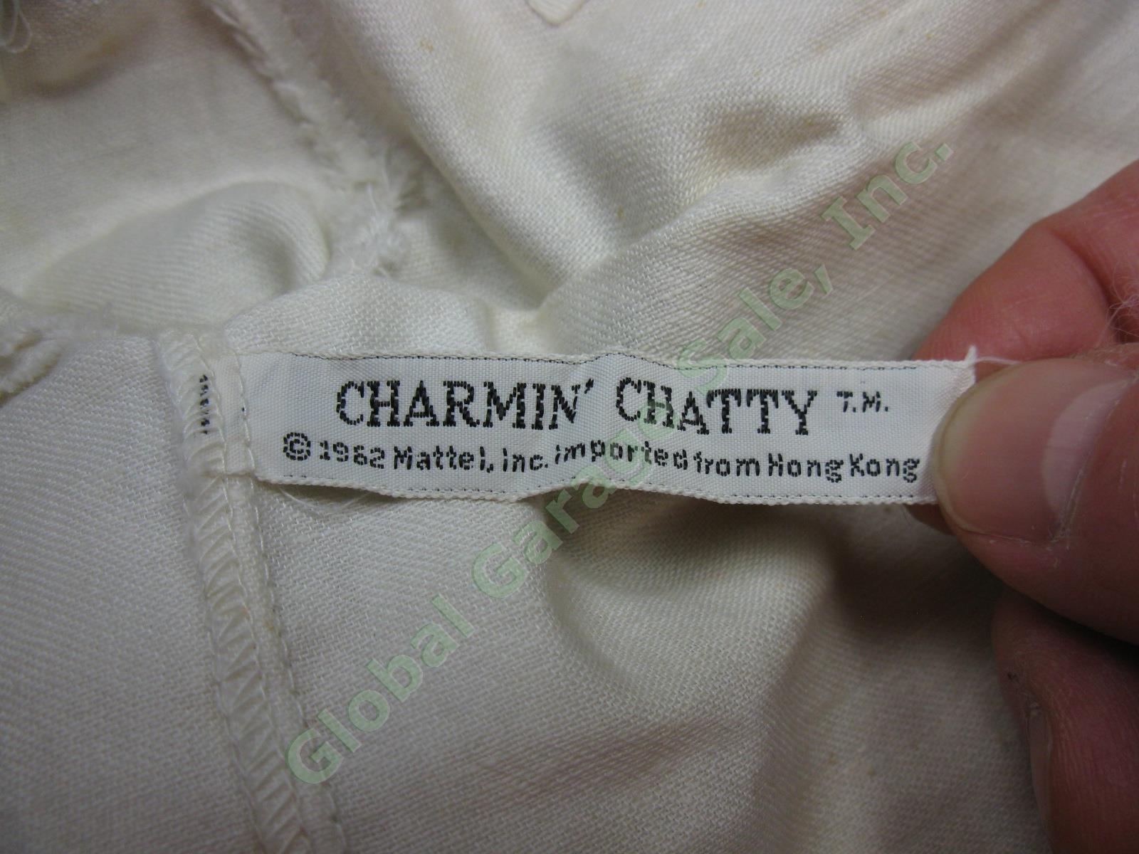 Vtg 1961 Mattel Talking Charmin Chatty Cathy 24" Doll +Box 7 Records Outfits Lot 11