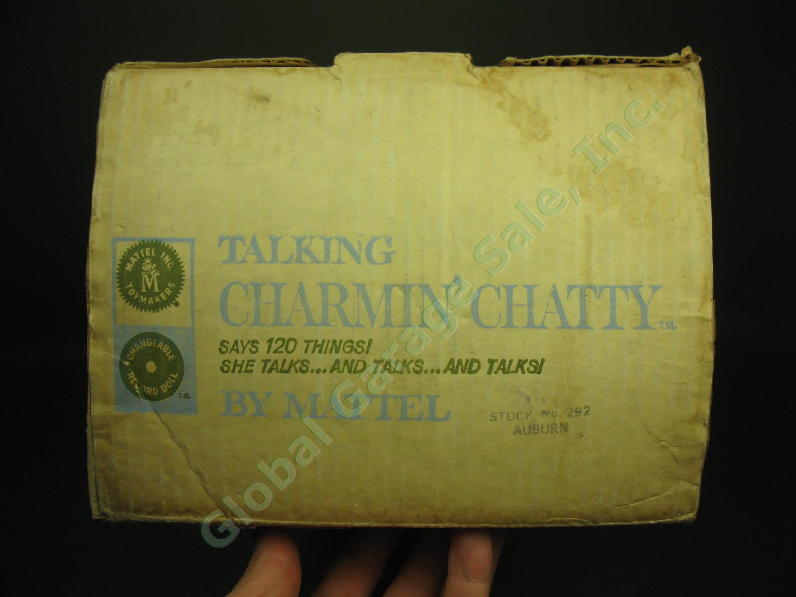 Vtg 1961 Mattel Talking Charmin Chatty Cathy 24" Doll +Box 7 Records Outfits Lot 17