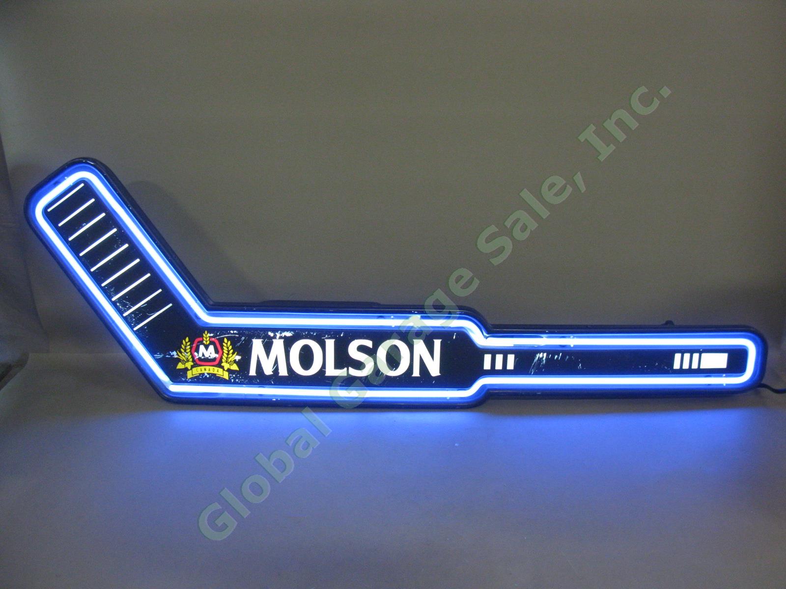 50" Fallon Molson Canada Canadian Beer Hockey Stick Neon Bar Mancave Light Sign
