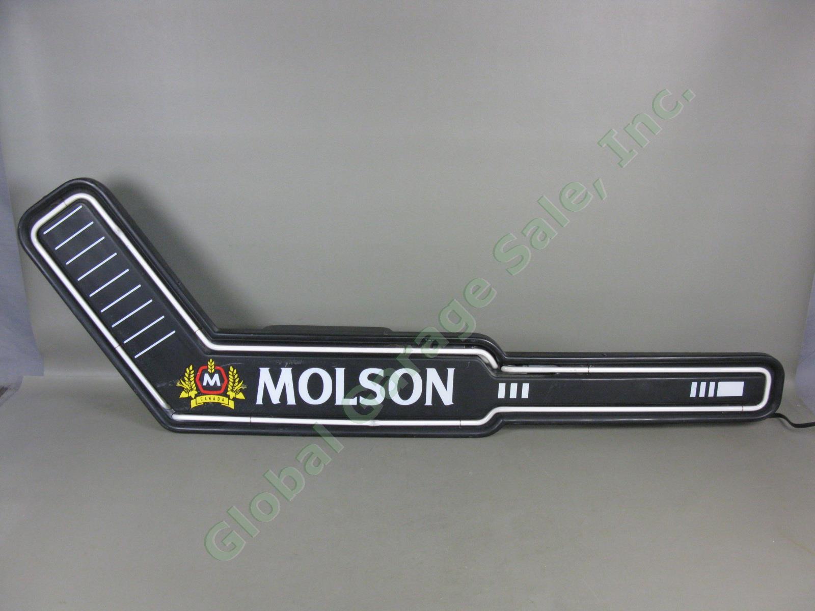 50" Fallon Molson Canada Canadian Beer Hockey Stick Neon Bar Mancave Light Sign 3