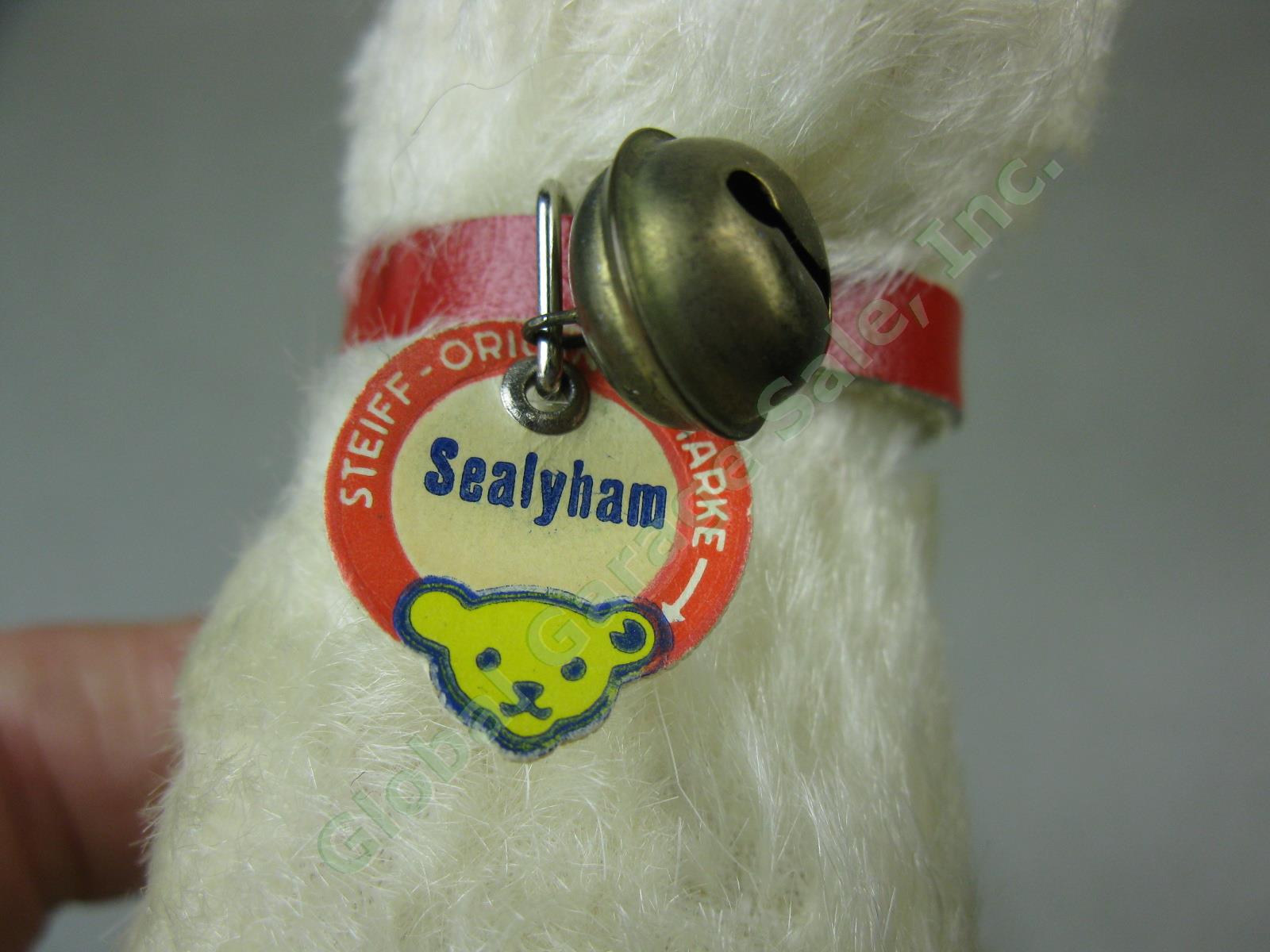 Vtg Steiff Original Miniature Mohair Sealyham Terrier Dog W/ Tag Bell Germany NR 2