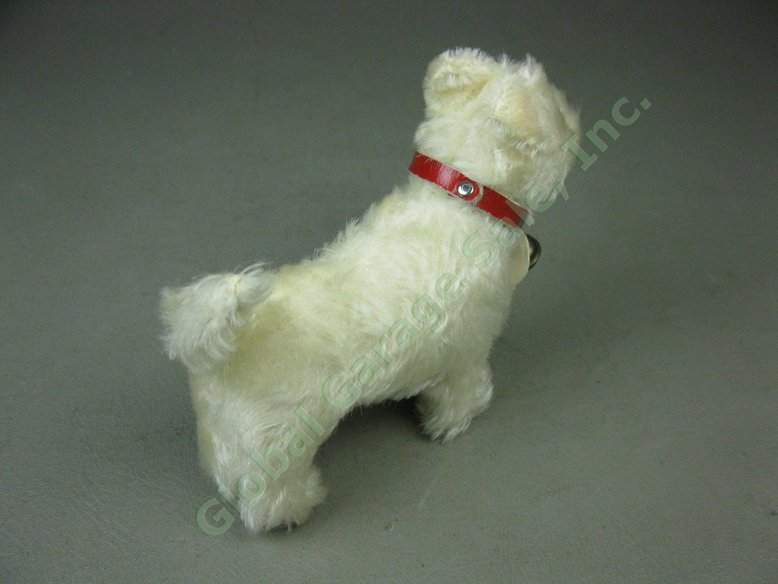 Vtg Steiff Original Miniature Mohair Sealyham Terrier Dog W/ Tag Bell Germany NR 4