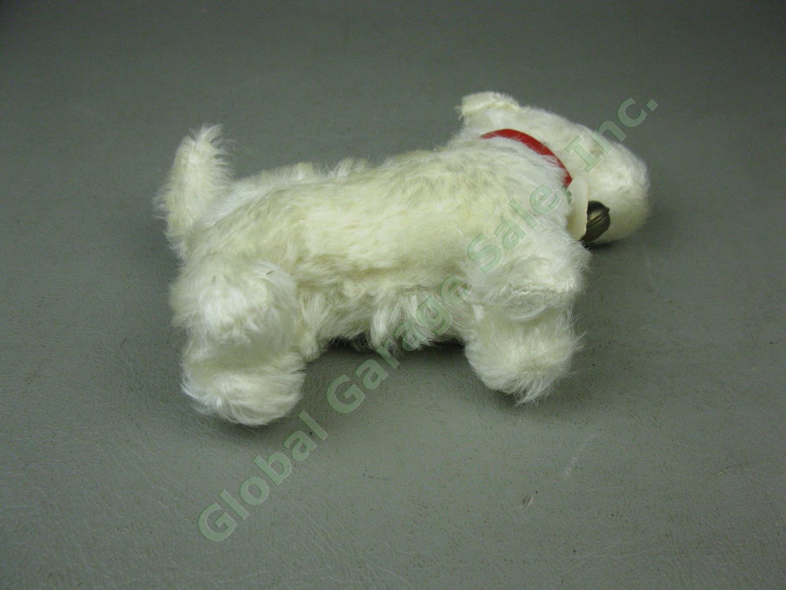 Vtg Steiff Original Miniature Mohair Sealyham Terrier Dog W/ Tag Bell Germany NR 5