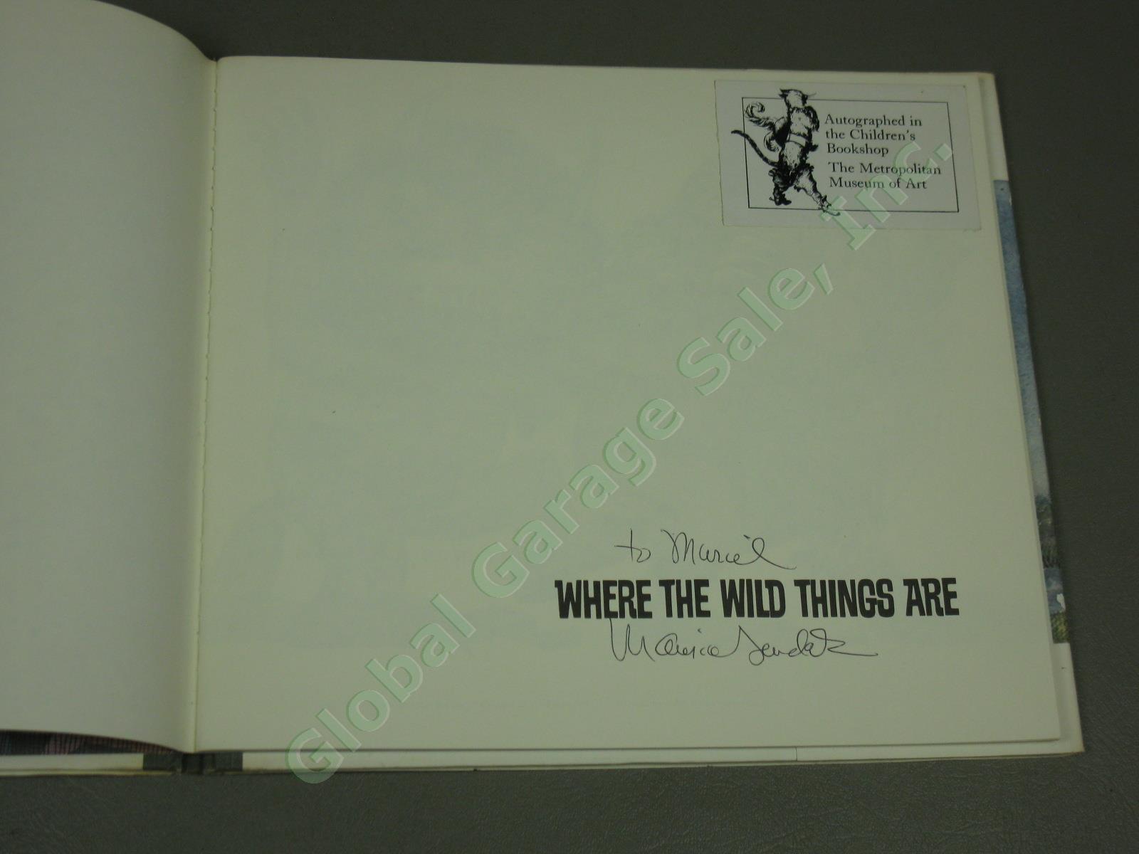 Rare Maurice Sendak Signed Autographed Where The Wild Things Are 1974 Hardcover 2
