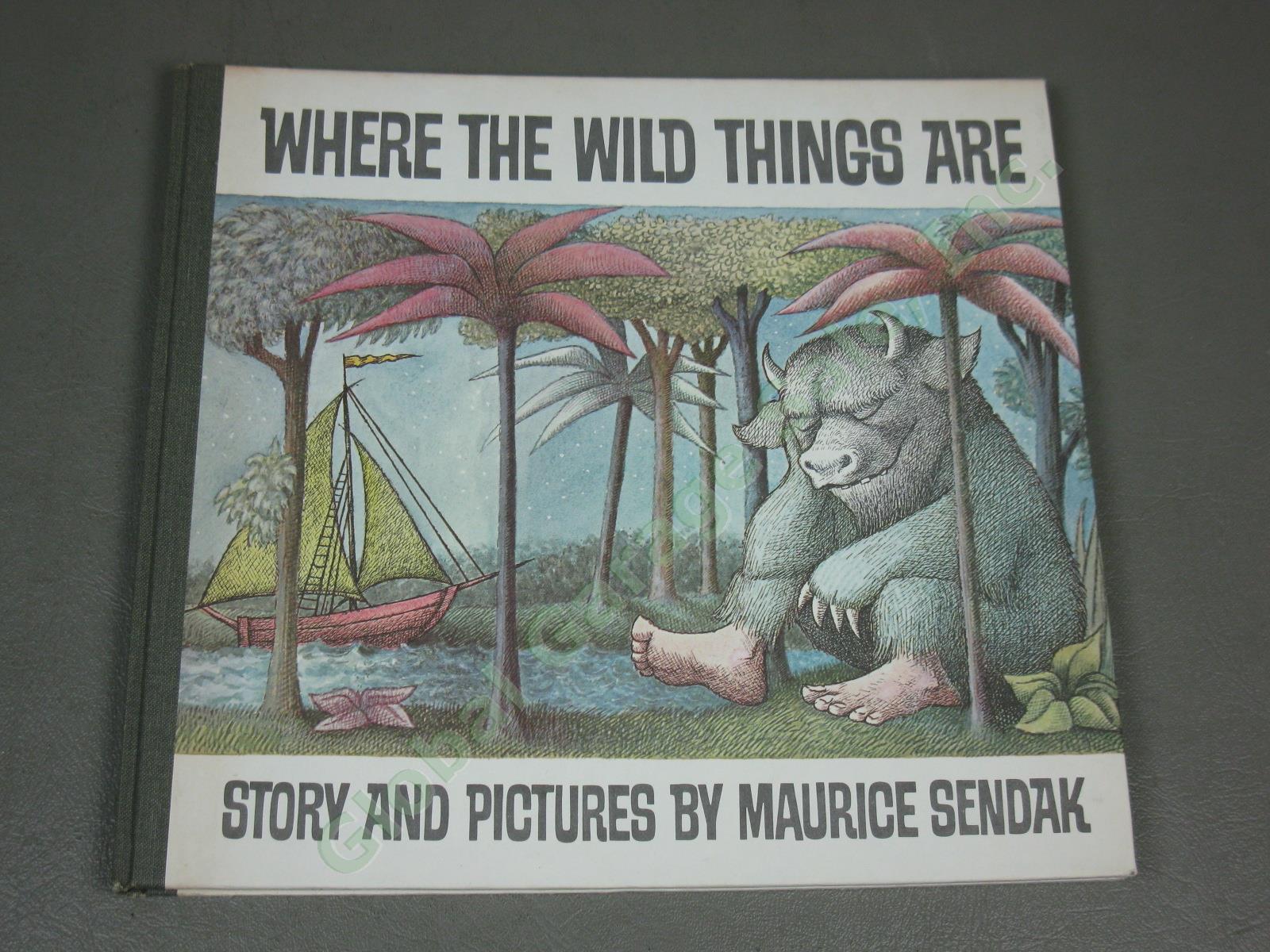 Rare Maurice Sendak Signed Autographed Where The Wild Things Are 1974 Hardcover 11