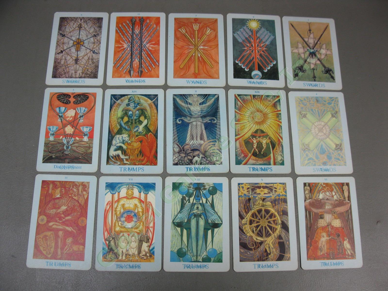 Rare Vtg 1969 Aleister Crowley Thoth Tarot Deck 78 Cards Llewellyn Hong Kong NR! 7