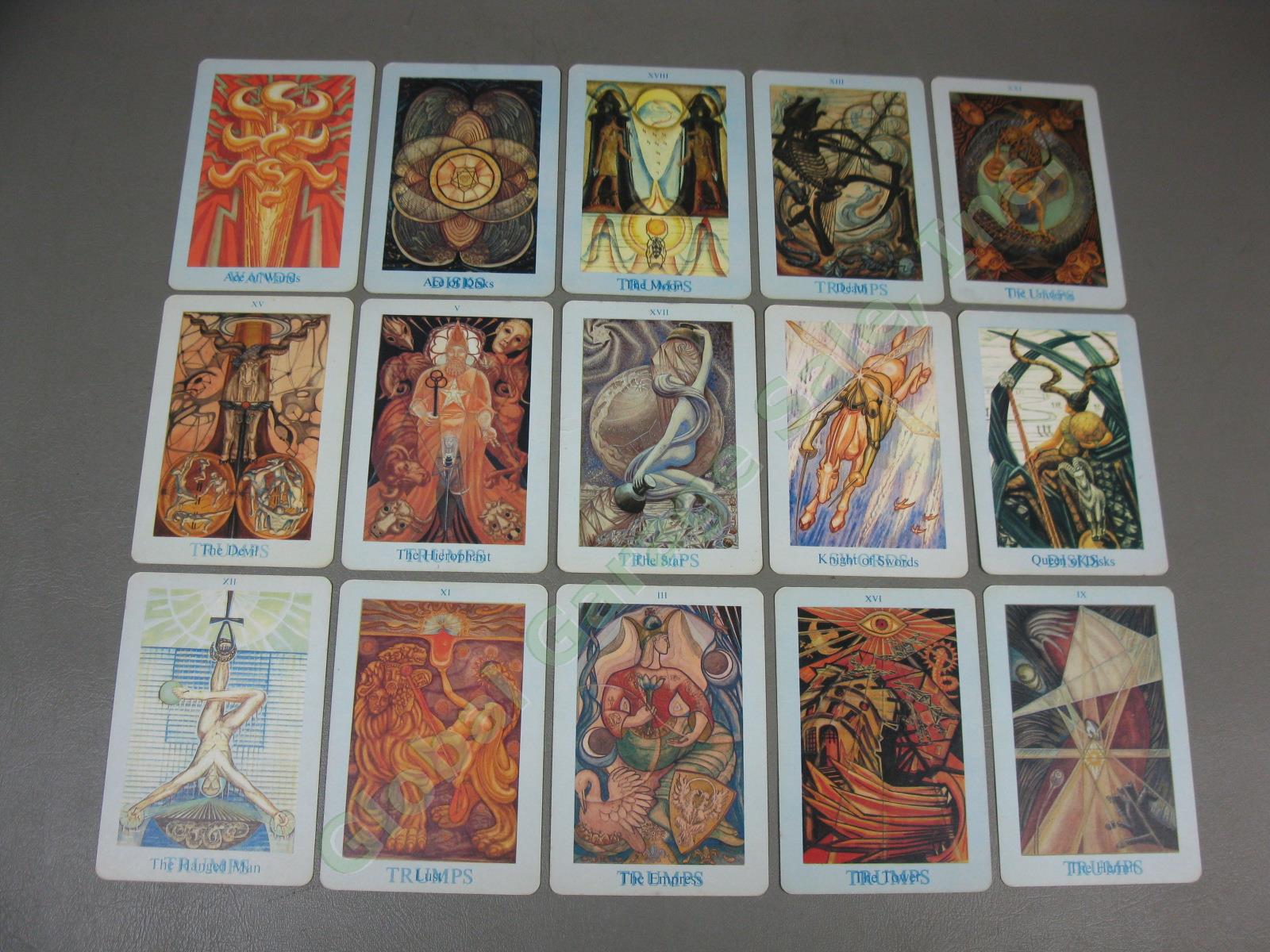 Rare Vtg 1969 Aleister Crowley Thoth Tarot Deck 78 Cards Llewellyn Hong Kong NR! 8