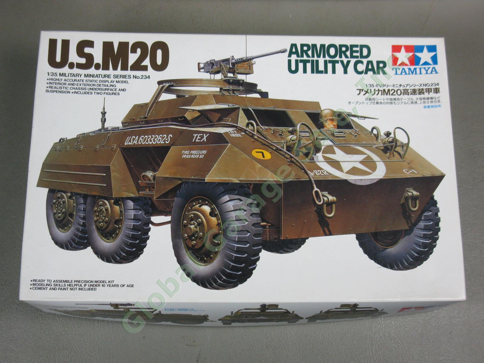 Tamiya 1/35 M60A1 Motorized Medium Tank M20 Armored Utility Car 35234 + Infantry 1