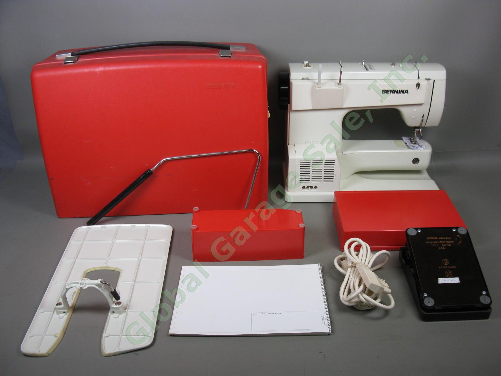 Bernina 830 Record Sewing Machine +Foot Pedal Case Accessories Lot Just Serviced 1