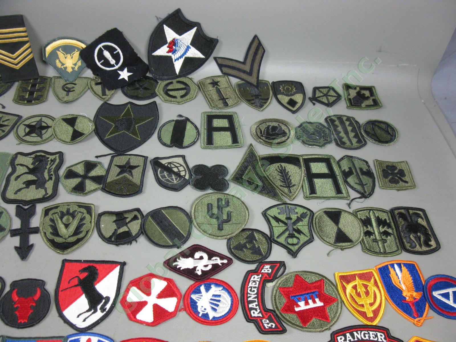 HUGE LOT Assorted Military US Army Patch Collection Vtg WWII Vietnam Era ++ NR! 6