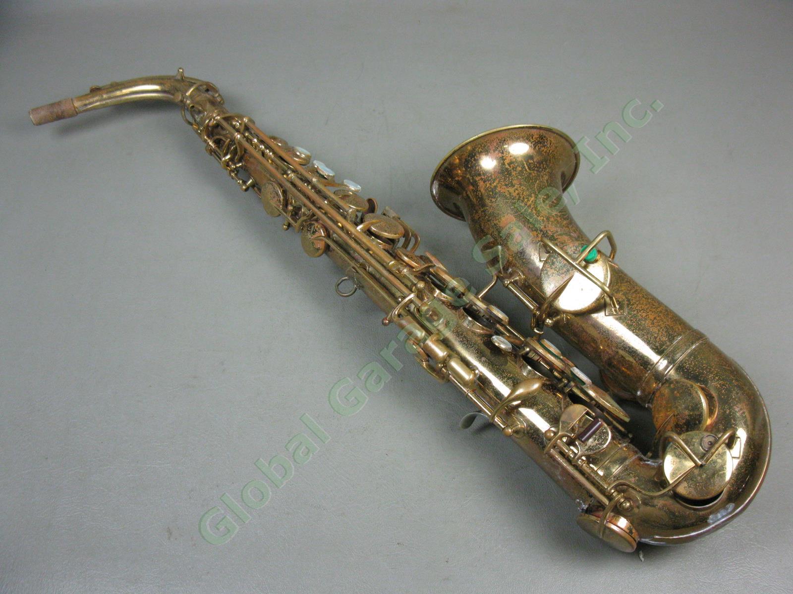 Vtg Antique 1919-1930 Cleveland Alto Saxophone Serial C-29375 As-Is Parts/Repair