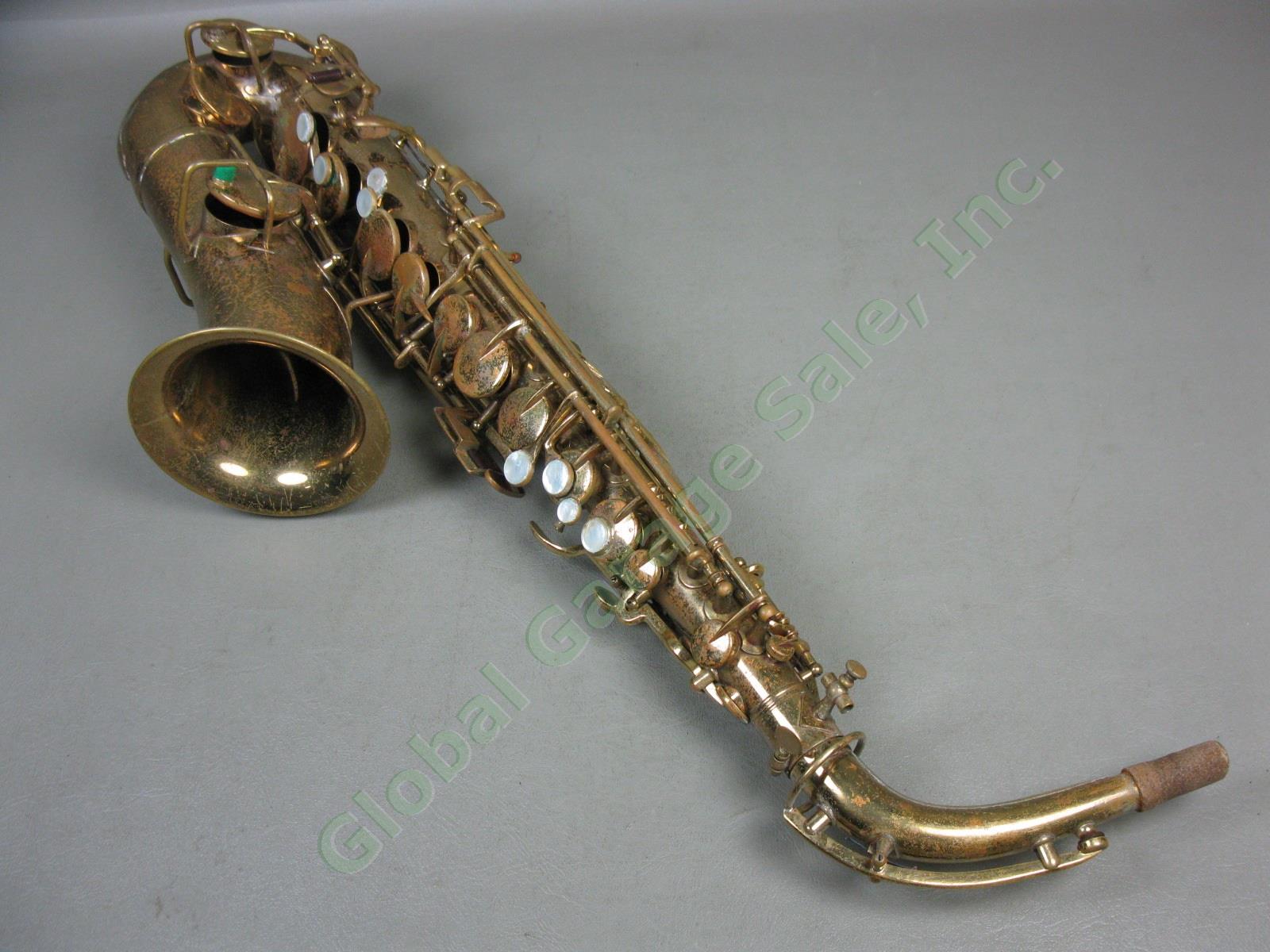 Vtg Antique 1919-1930 Cleveland Alto Saxophone Serial C-29375 As-Is Parts/Repair 2
