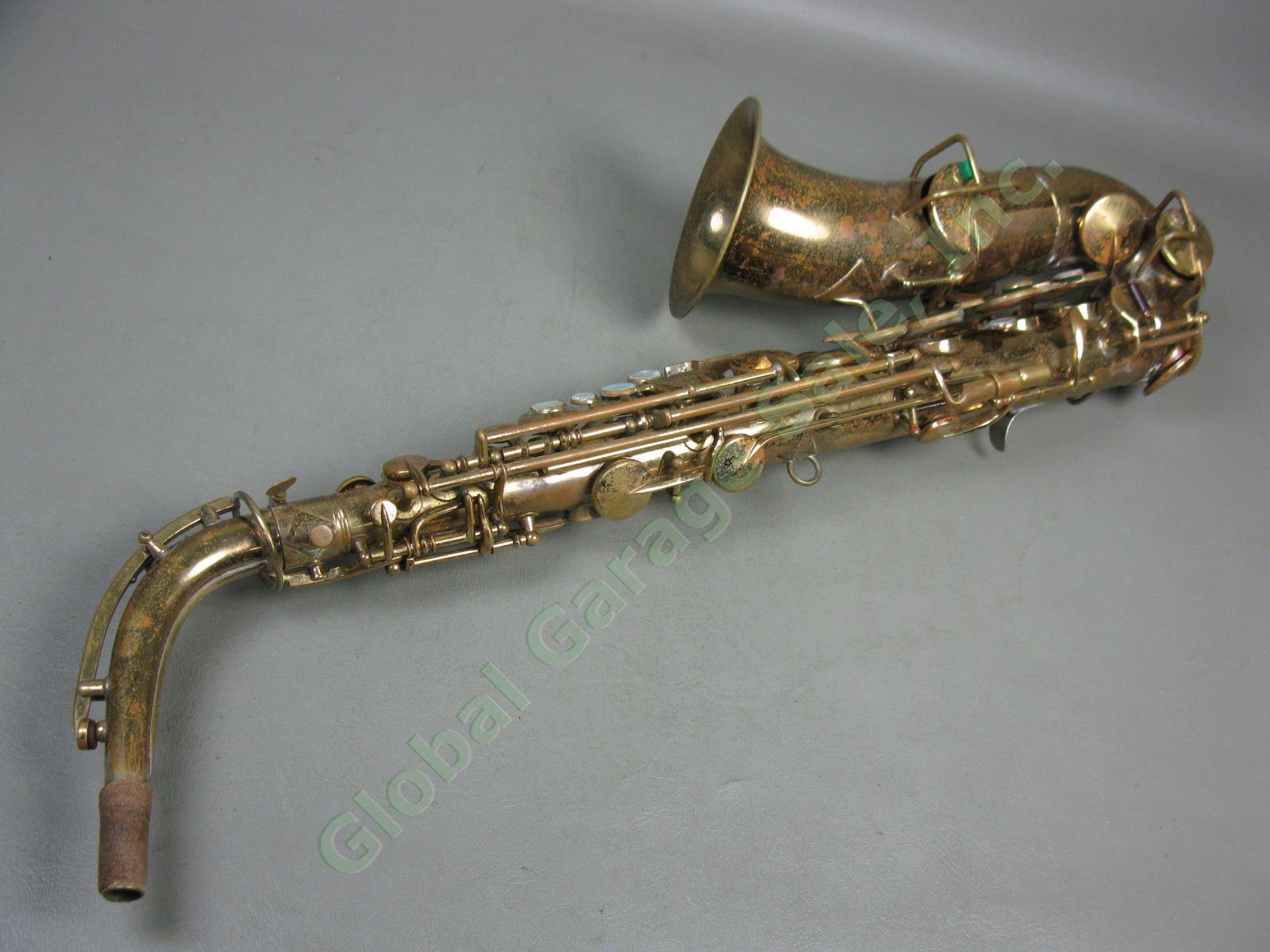 Vtg Antique 1919-1930 Cleveland Alto Saxophone Serial C-29375 As-Is Parts/Repair 3