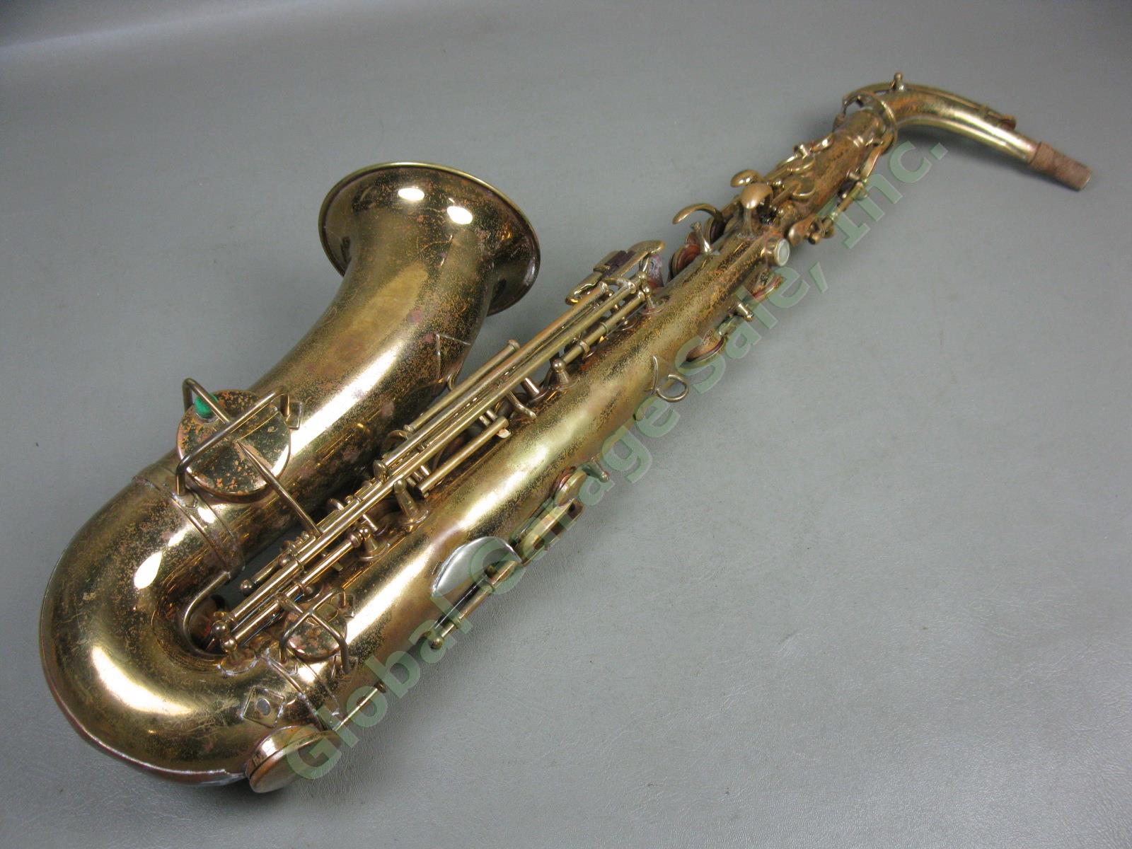 Vtg Antique 1919-1930 Cleveland Alto Saxophone Serial C-29375 As-Is Parts/Repair 4