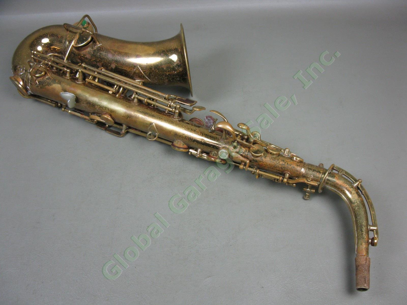 Vtg Antique 1919-1930 Cleveland Alto Saxophone Serial C-29375 As-Is Parts/Repair 7