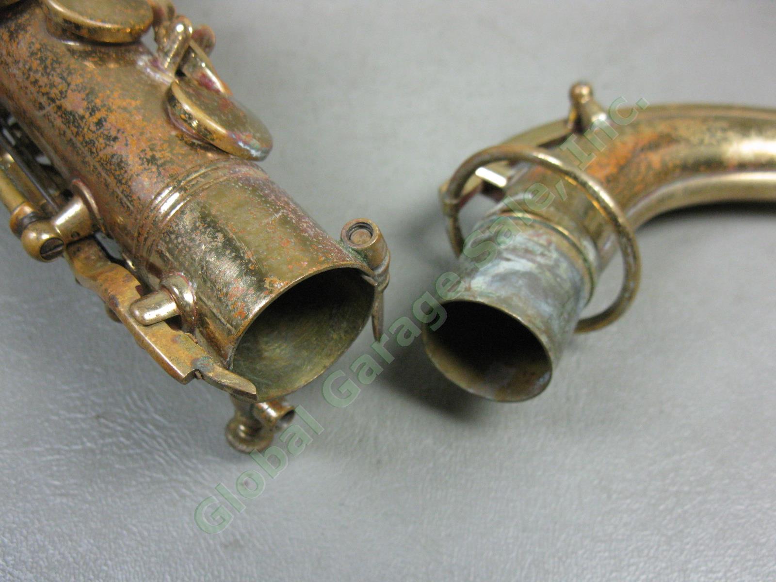 Vtg Antique 1919-1930 Cleveland Alto Saxophone Serial C-29375 As-Is Parts/Repair 10