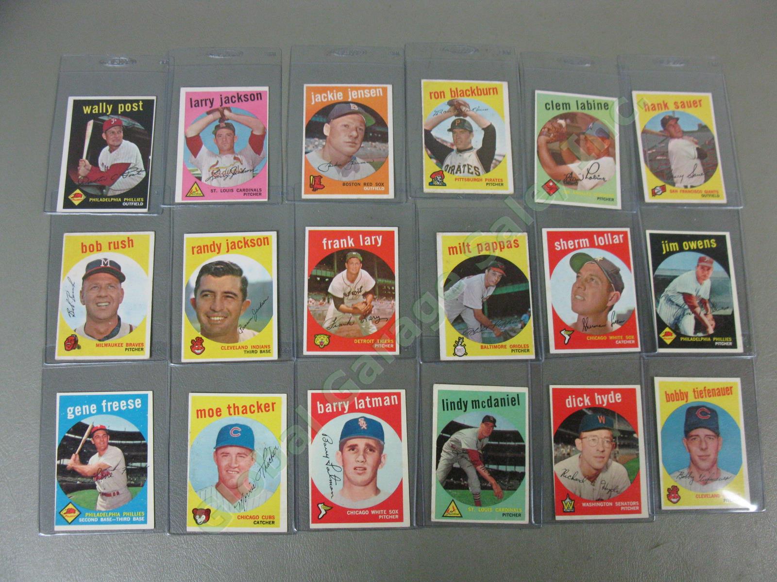 175 Vtg 1959 Topps Baseball Card Lot Robin Roberts Billy Pierce Whitey Herzog NR 10