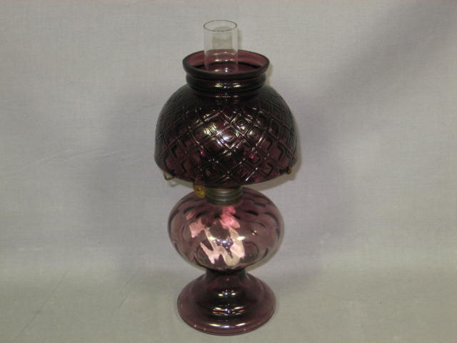 3 Antique Miniature Depression Glass Oil Lamps Milk NR 6