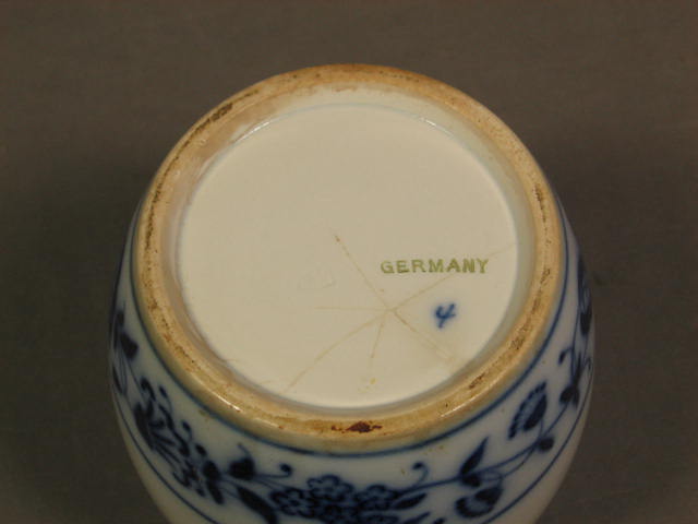 4 Pc German Flow Blue Onion Apothecary Jar Canister Set 9