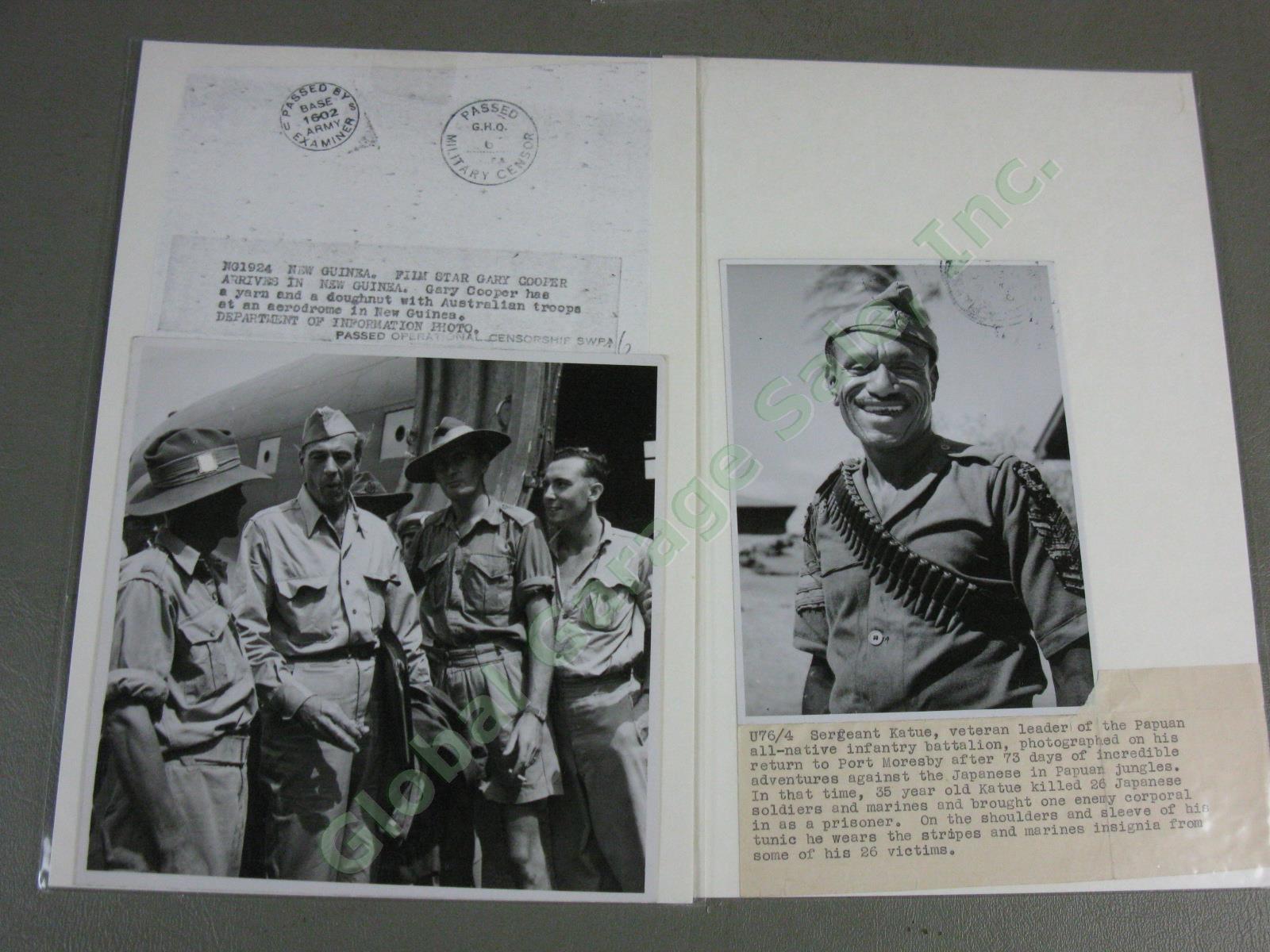 74 Original WWII US Army Press Photo Lot Papua New Guinea Combat Japanese POW ++ 25