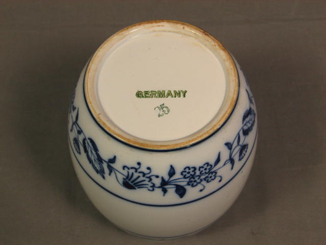 5 Pc German Flow Blue Onion Apothecary Jar Canister Set 3