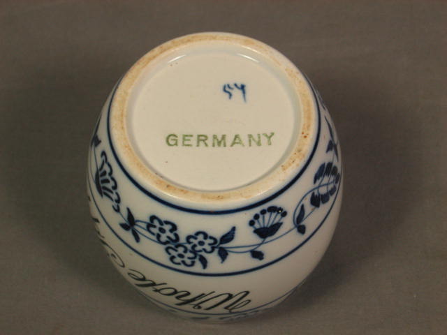 5 Pc German Flow Blue Onion Apothecary Jar Canister Set 9
