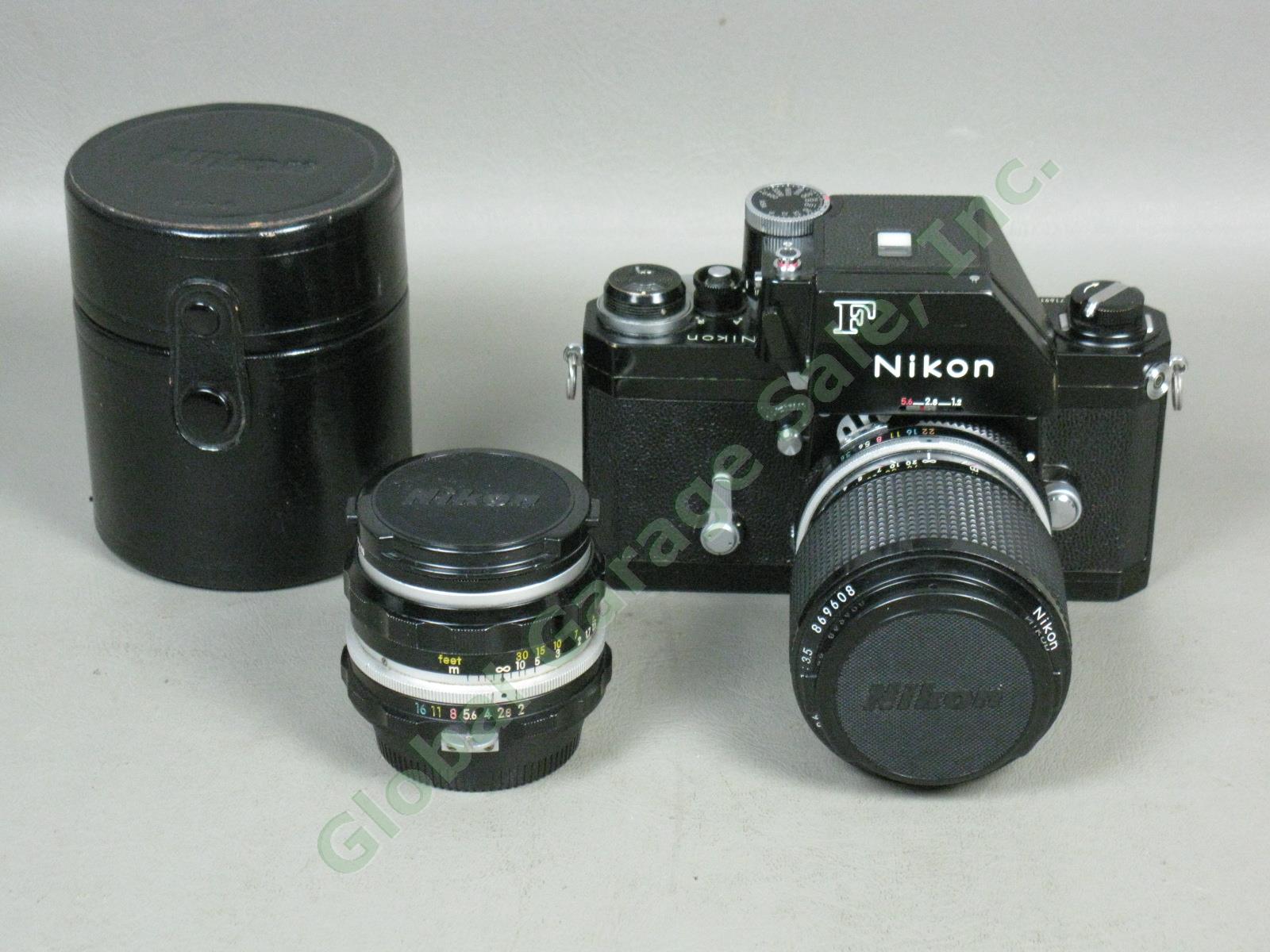 Nikon F 35mm Camera FTn Finder + Nikkor 43-86mm f/3.5 + H 50mm Auto 1:2 Lens Lot