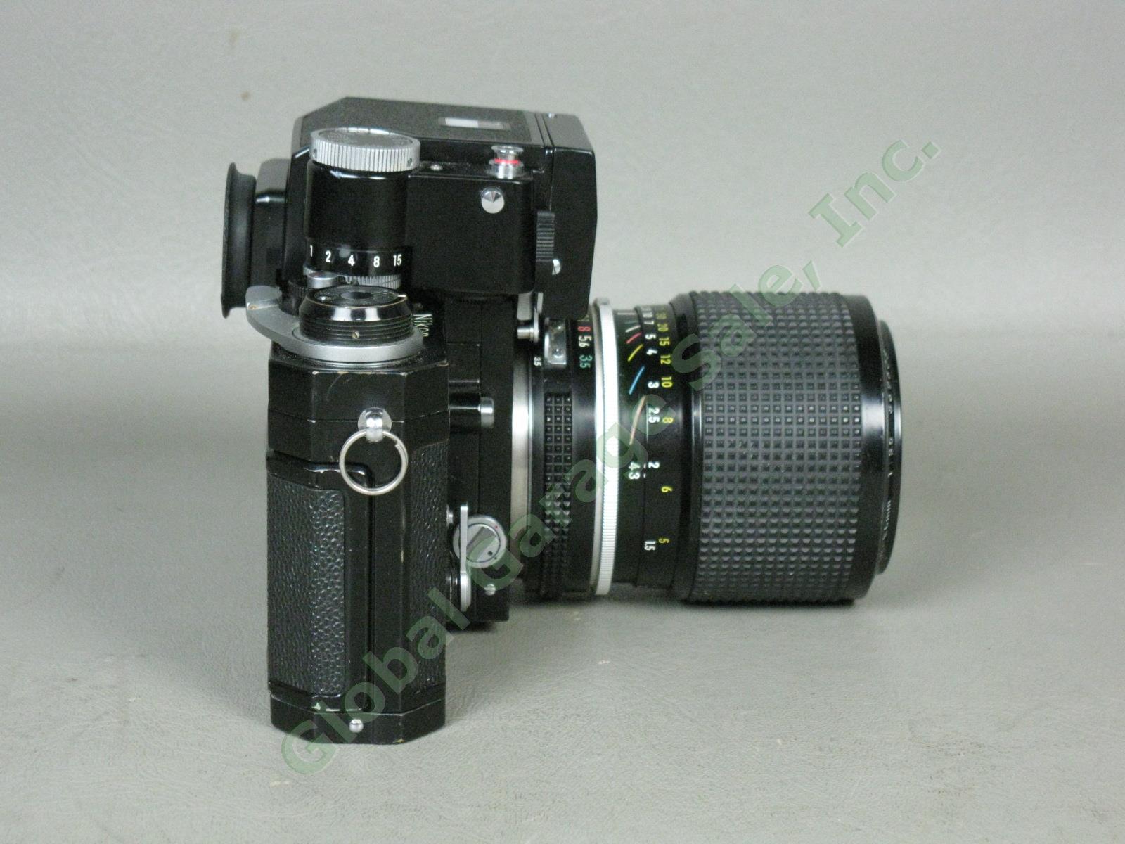 Nikon F 35mm Camera FTn Finder + Nikkor 43-86mm f/3.5 + H 50mm Auto 1:2 Lens Lot 4