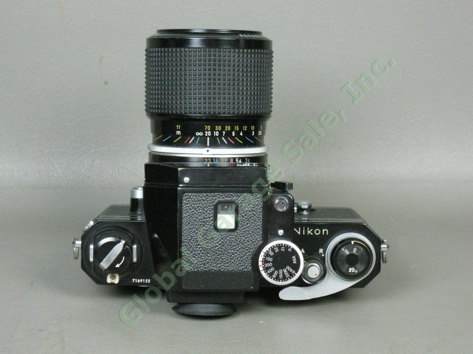 Nikon F 35mm Camera FTn Finder + Nikkor 43-86mm f/3.5 + H 50mm Auto 1:2 Lens Lot 5