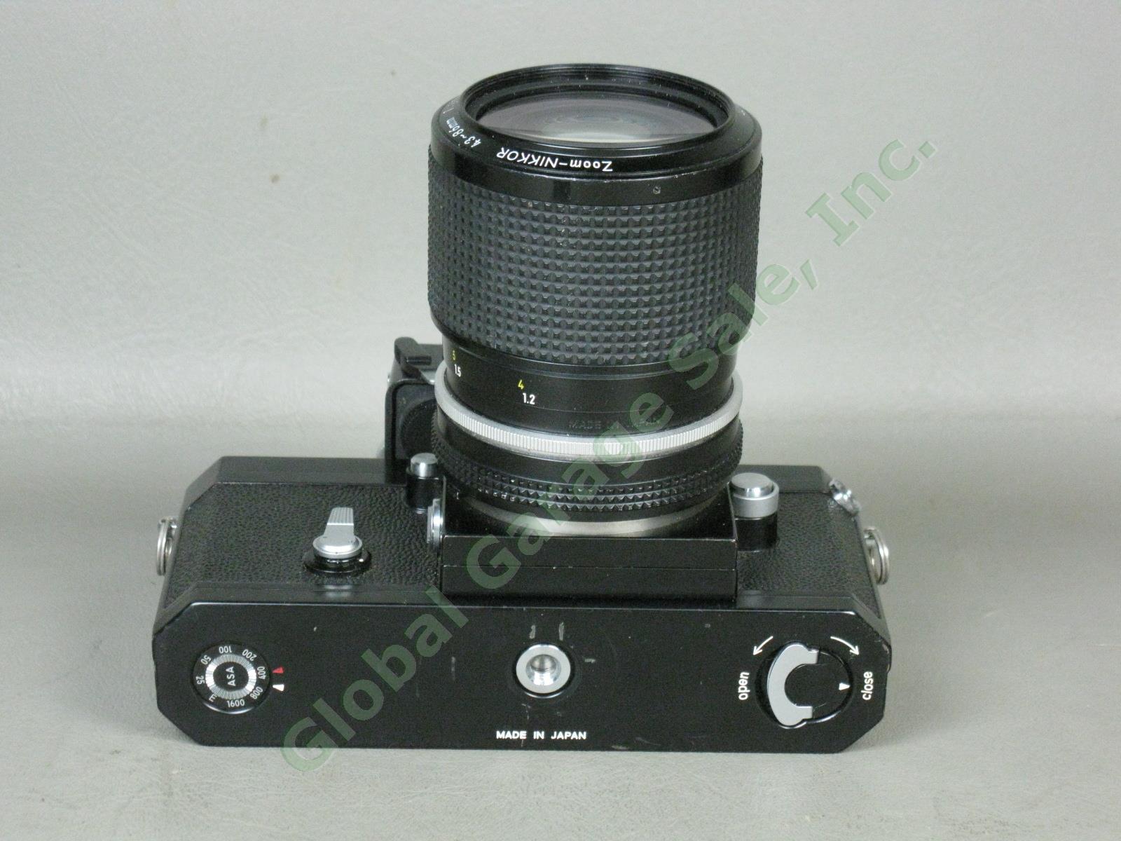 Nikon F 35mm Camera FTn Finder + Nikkor 43-86mm f/3.5 + H 50mm Auto 1:2 Lens Lot 6