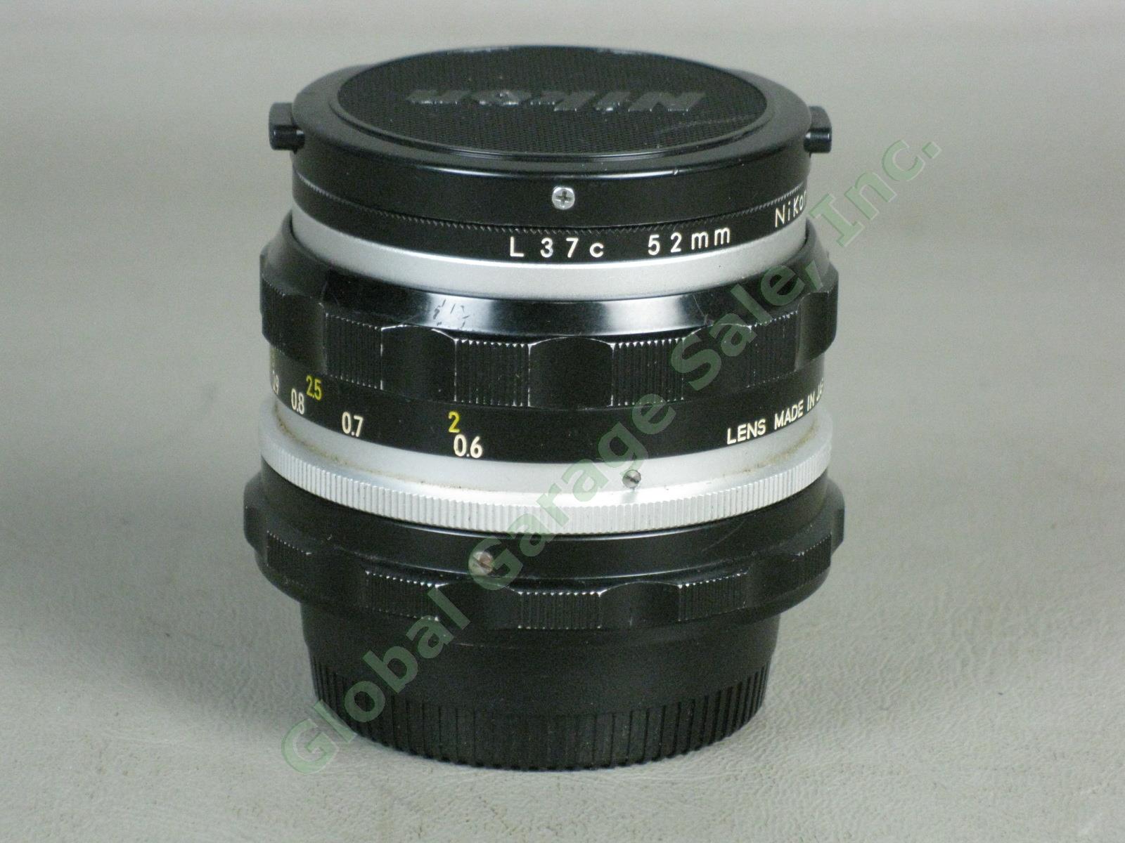 Nikon F 35mm Camera FTn Finder + Nikkor 43-86mm f/3.5 + H 50mm Auto 1:2 Lens Lot 12