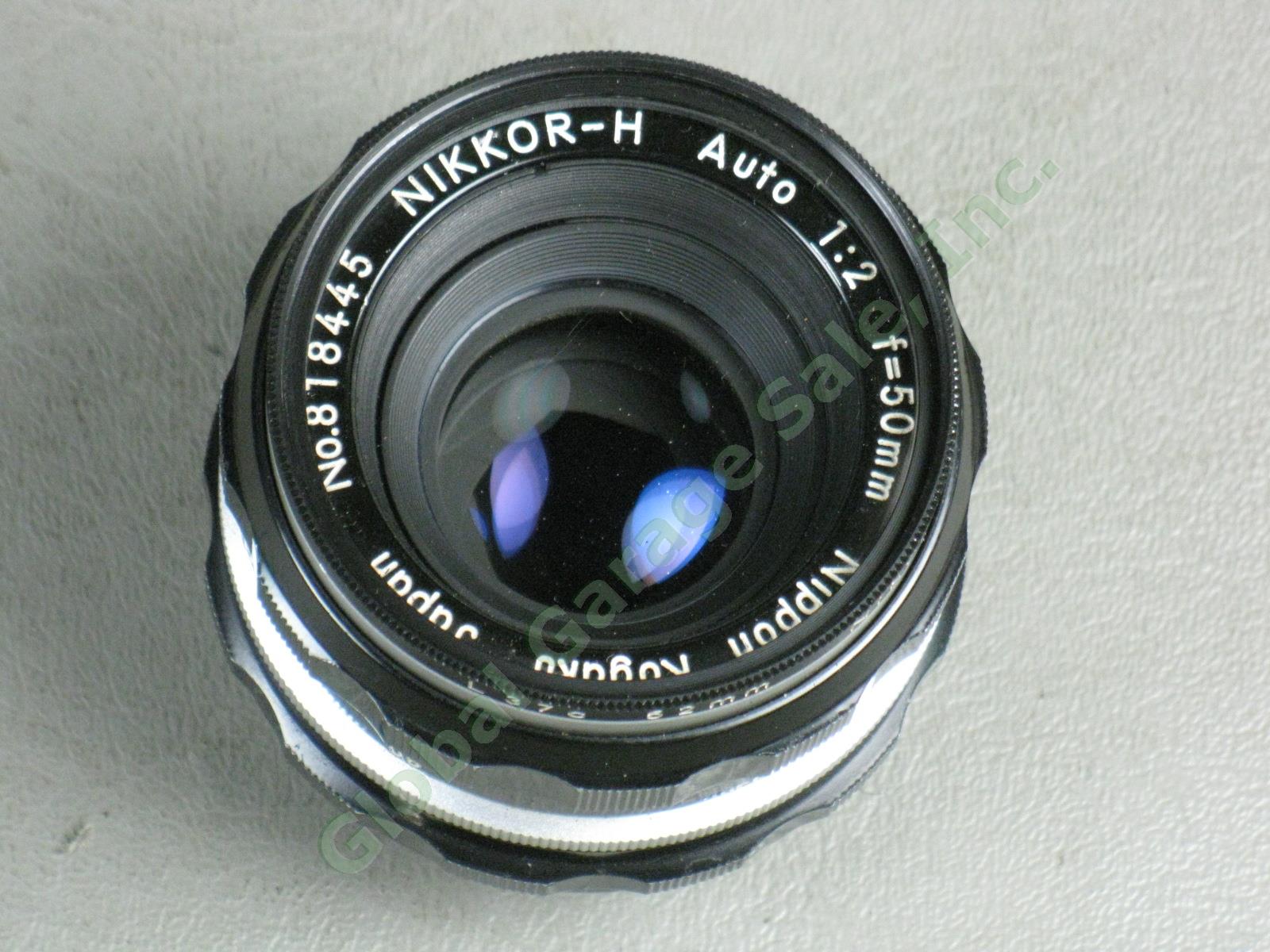 Nikon F 35mm Camera FTn Finder + Nikkor 43-86mm f/3.5 + H 50mm Auto 1:2 Lens Lot 13