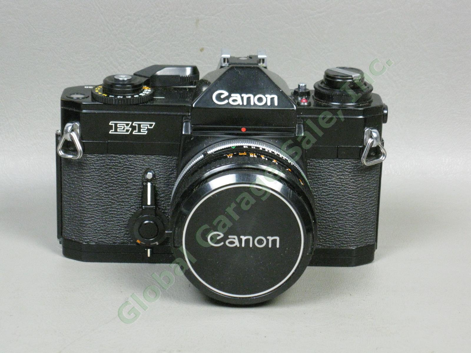 Canon EF 35mm SLR Camera + FD 50mm 1:1.8 + 135mm 1:2.5 SC Telephoto Lens Lot NR! 1