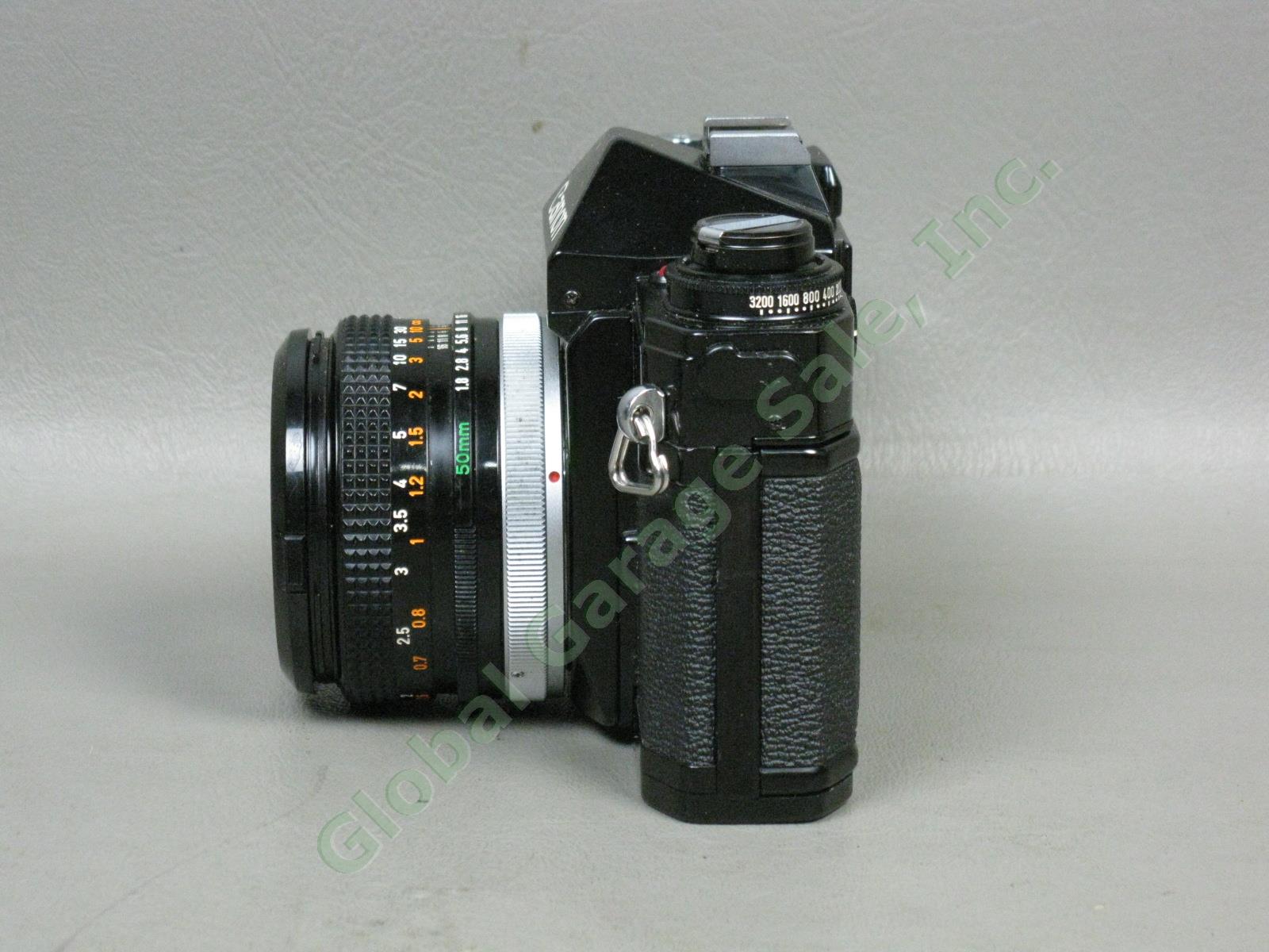 Canon EF 35mm SLR Camera + FD 50mm 1:1.8 + 135mm 1:2.5 SC Telephoto Lens Lot NR! 4