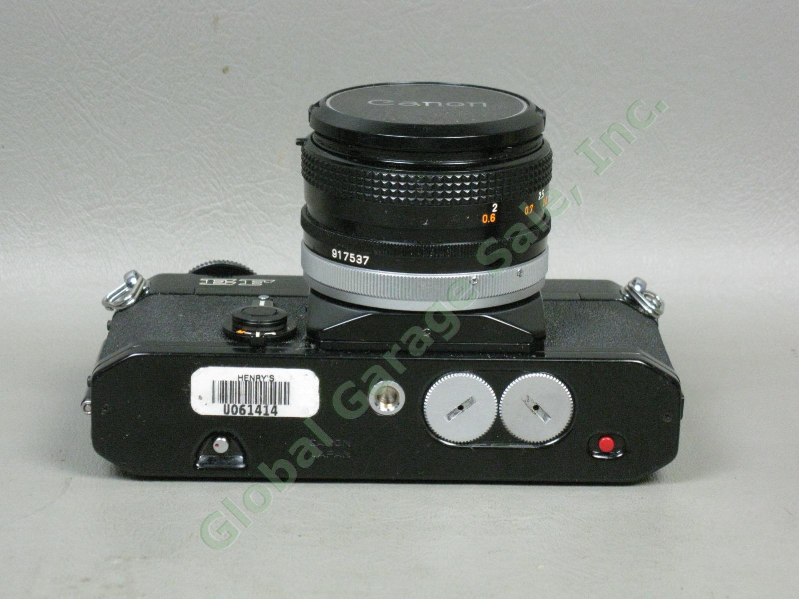 Canon EF 35mm SLR Camera + FD 50mm 1:1.8 + 135mm 1:2.5 SC Telephoto Lens Lot NR! 6