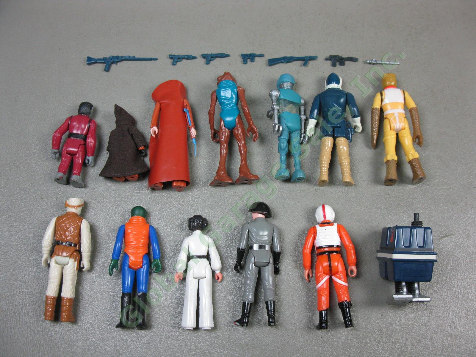 25 Vtg Star Wars Action Figure Lot +Case 1977-1980 Darth Luke Obi-Wan GMFGI LFL+ 2