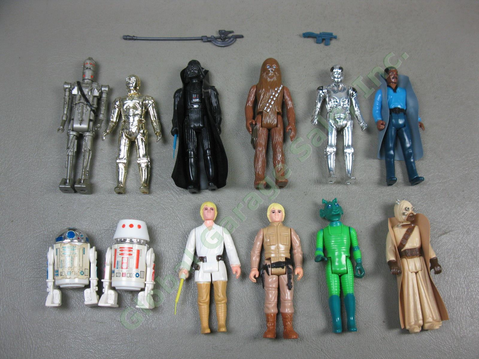 25 Vtg Star Wars Action Figure Lot +Case 1977-1980 Darth Luke Obi-Wan GMFGI LFL+ 3