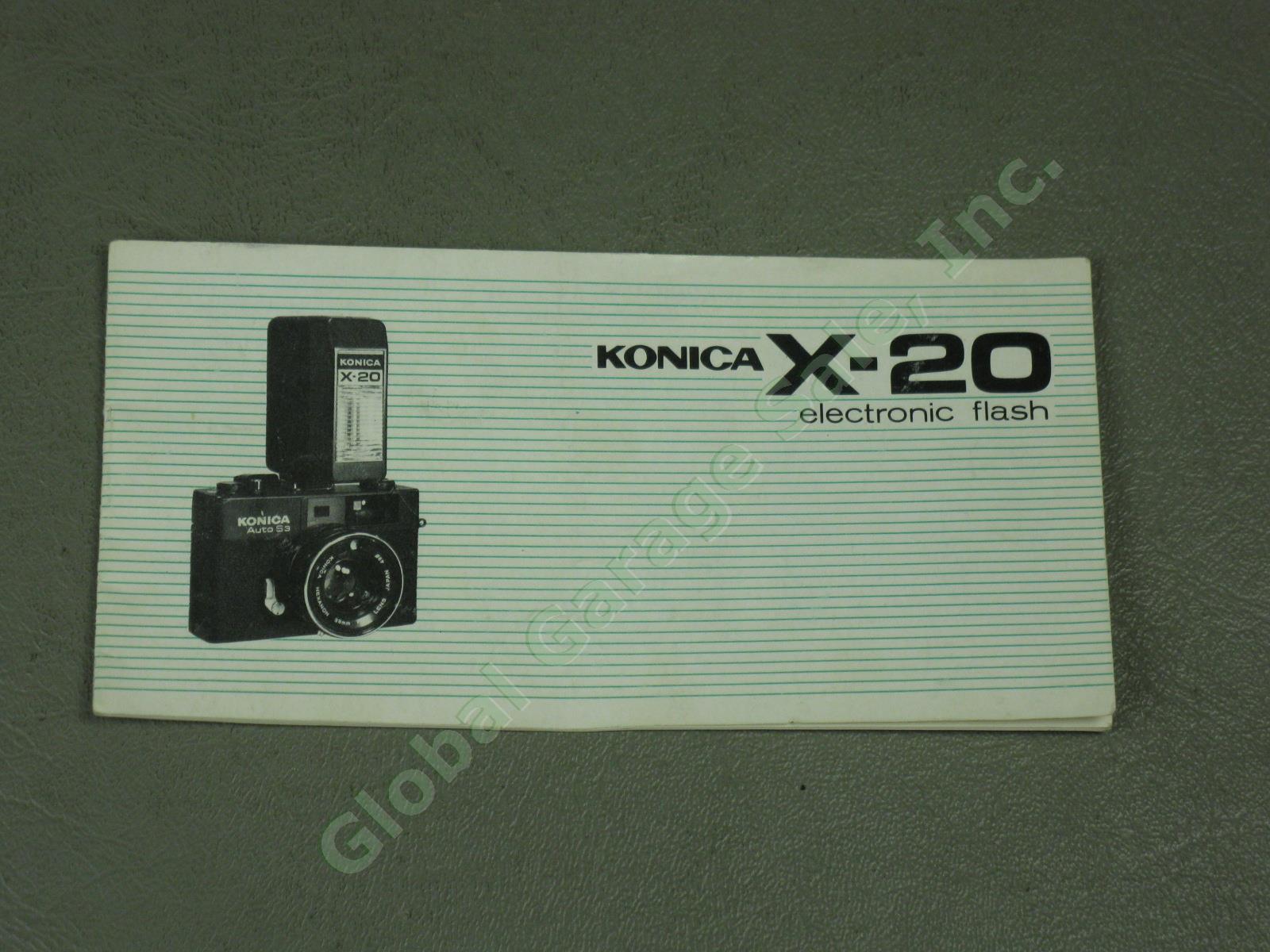 Konica Auto S3 Rangefinder 35mm Camera Hexanon 38mm f/1.8 Lens + X-20 Flash NR! 13
