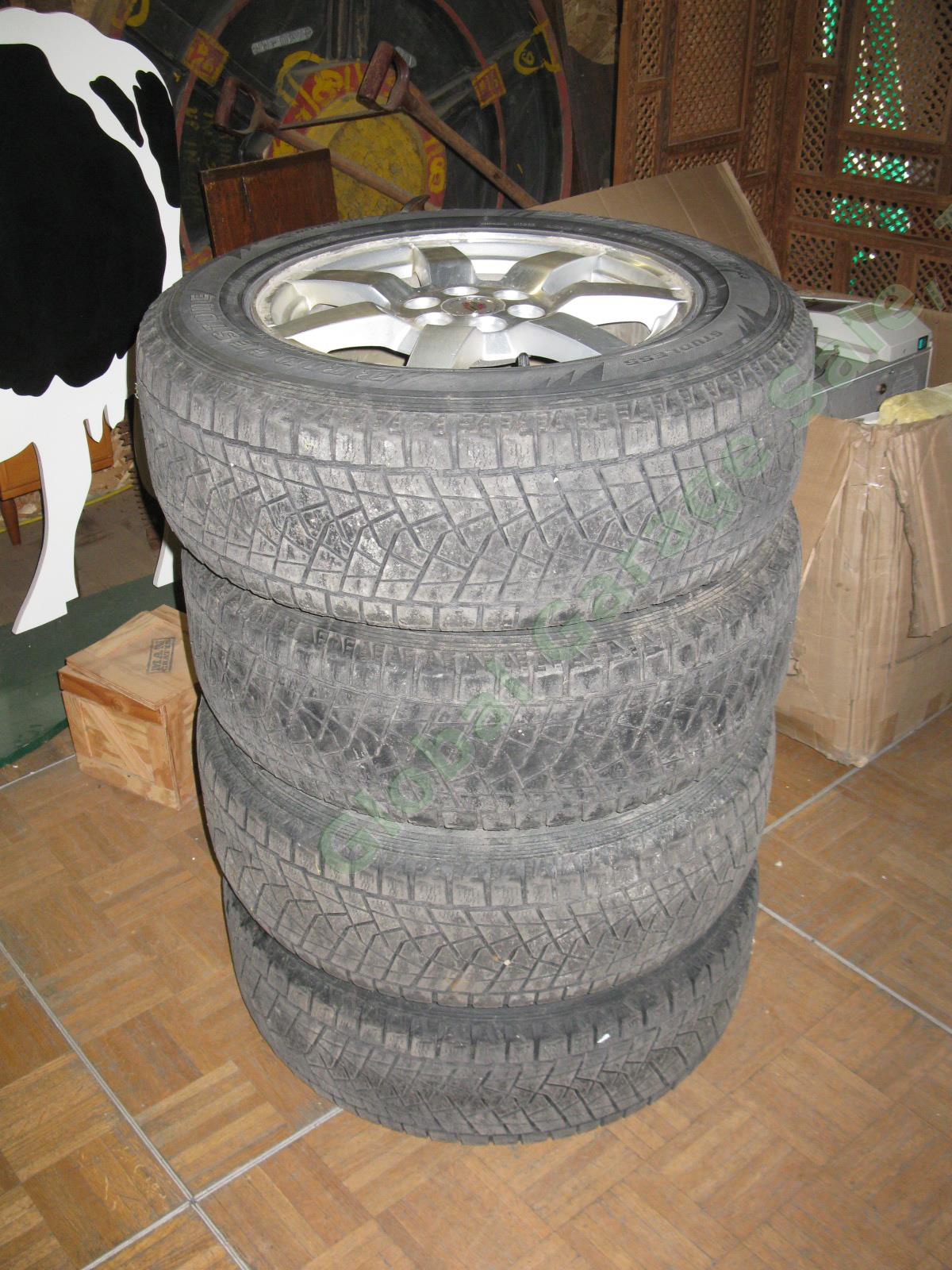 4 17"x 7.5" Rims Wheels + Bridgestone Blizzak 235/65/R17 Snow Tires Cadillac SRX 1
