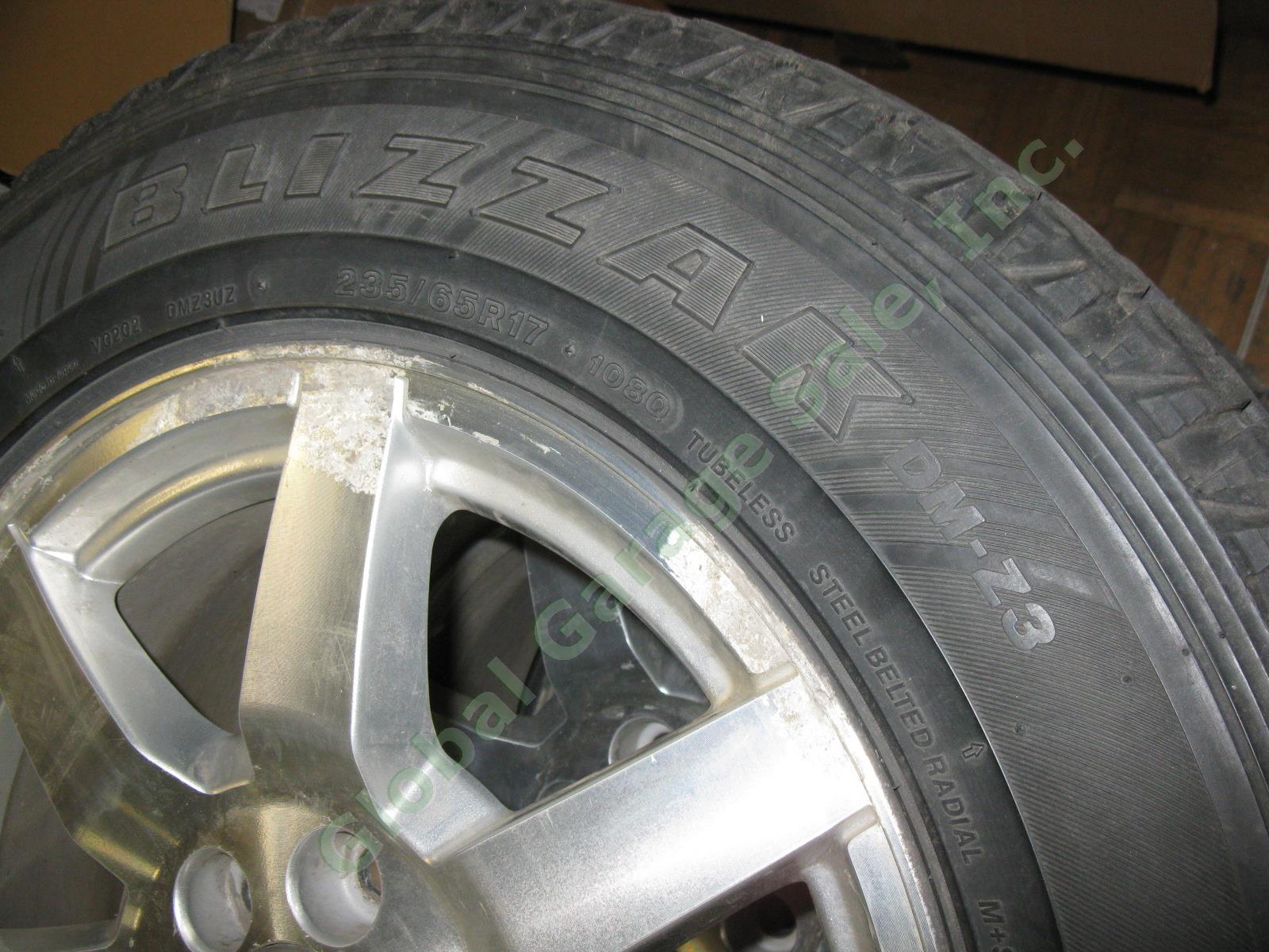 4 17"x 7.5" Rims Wheels + Bridgestone Blizzak 235/65/R17 Snow Tires Cadillac SRX 6
