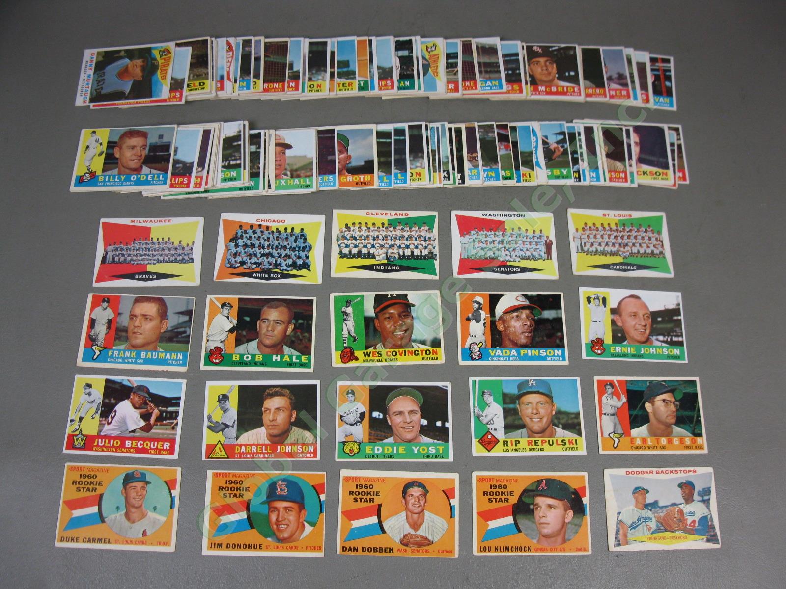 165 VtgTopps 1960 Baseball Card Collection Lot Rookies Teams Senators Braves NR!