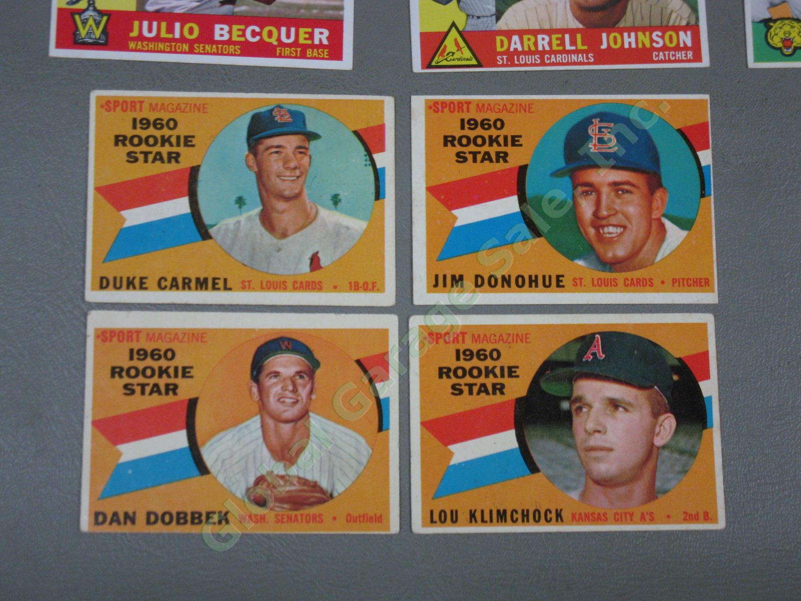 165 VtgTopps 1960 Baseball Card Collection Lot Rookies Teams Senators Braves NR! 1