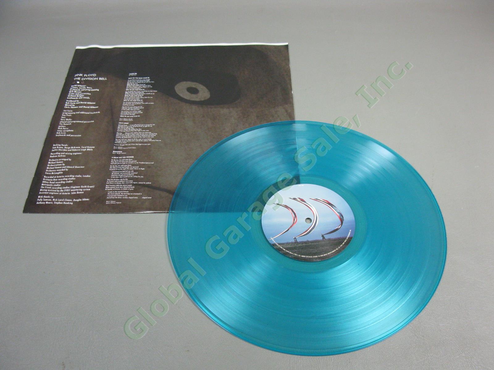 Rare 1994 Pink Floyd The Division Bell Clear Blue Vinyl LP Gatefold Columbia EXC 4