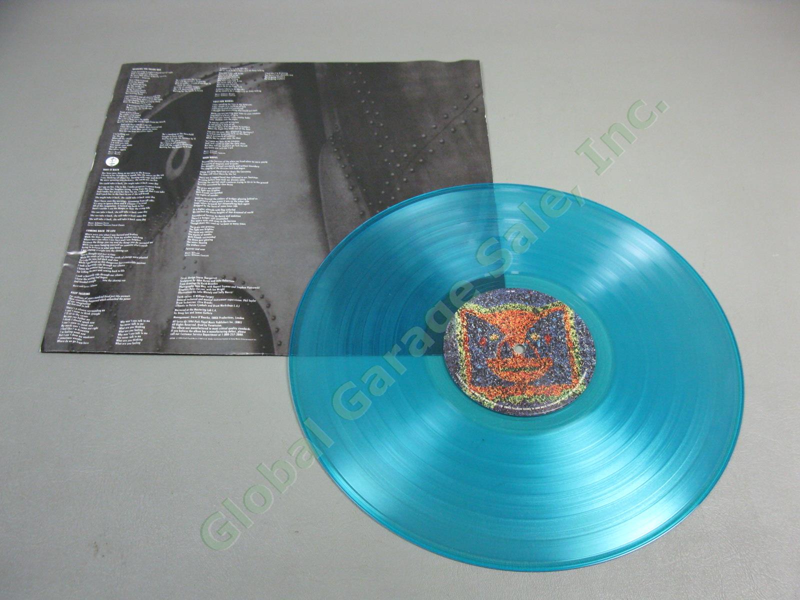 Rare 1994 Pink Floyd The Division Bell Clear Blue Vinyl LP Gatefold Columbia EXC 6
