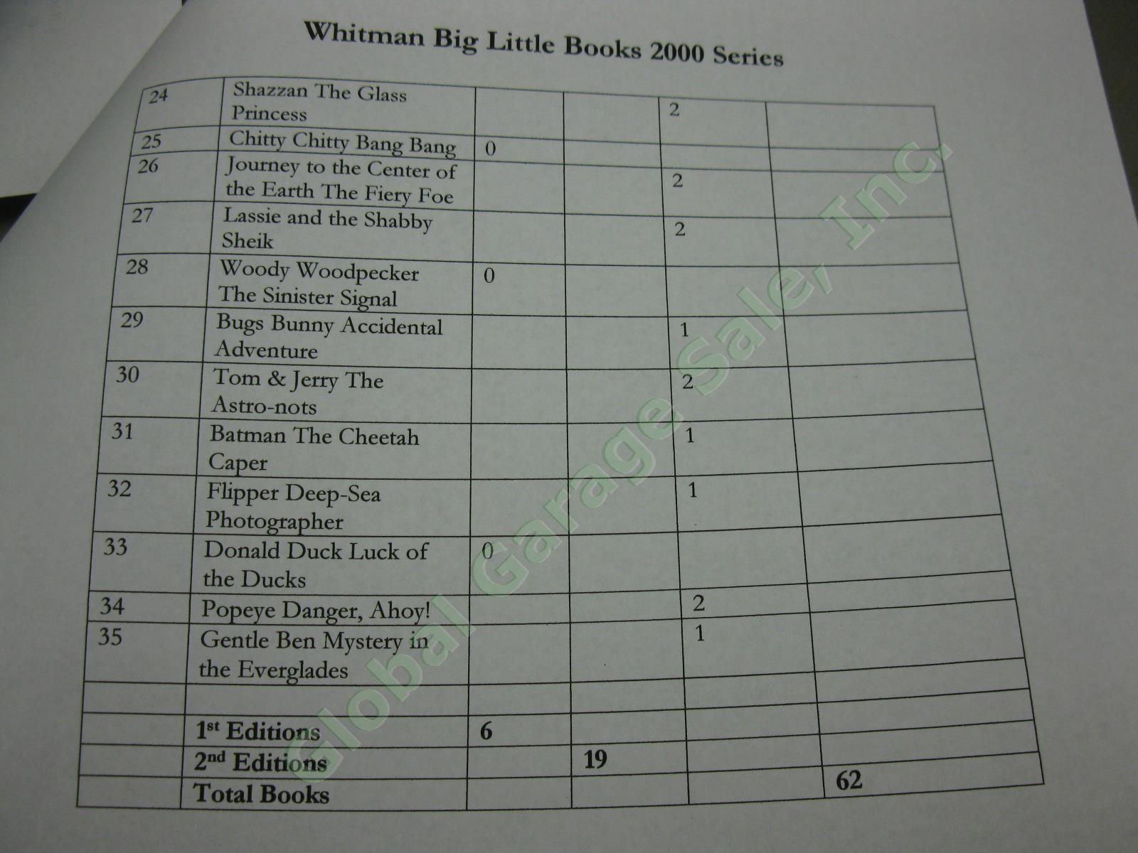 HUGE LOT 62 Vtg Whitman 2000 Series Big Little Books 6 1st Editions 19 2nd + 3rd 13