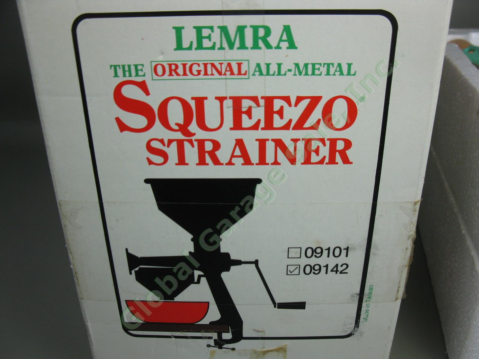Vtg Original All-Metal Squeezo III Food Fruit Strainer Juicer Mill W/ Parts Lot 7